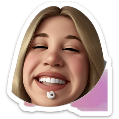 smiling boy with closed eyes sticker