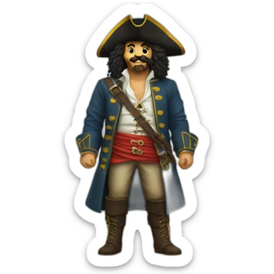 León con ropa pirata  sticker