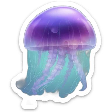 realistic jellyfish sticker