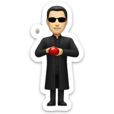 NEO,-the-matrix,-holding-red-pill sticker