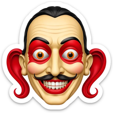Dali mask from Money Heist sticker