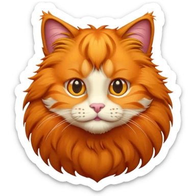 Big orange saviour cat emoji sticker