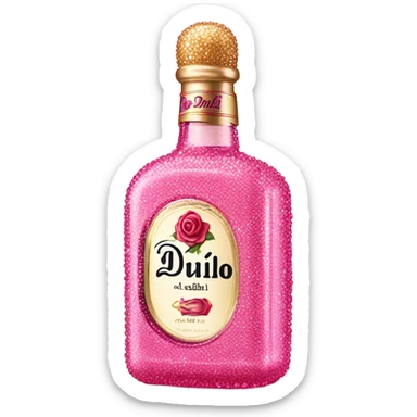 Pink don julio covered in pink crystals sticker