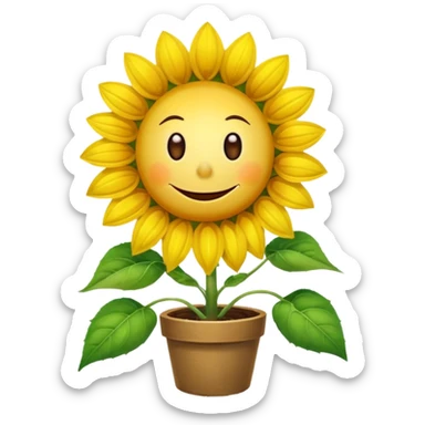 An exact  picture of the sunflower from Plants vs. Zombies sticker
