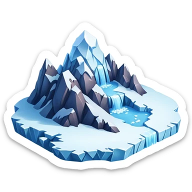 island, Glacier, ice sticker