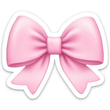 Baby pink bow sticker