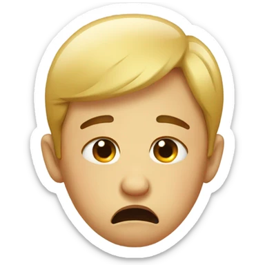 crying and sweating sticker