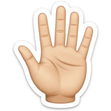  Create a emoji of an open hand but keep the thumb and little finger closed inward sticker