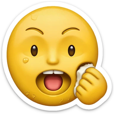 Making an emoji choking itself sticker