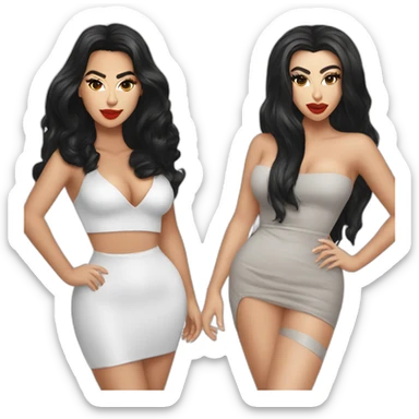 kim k and charli xcx sticker