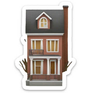 A three story house sticker