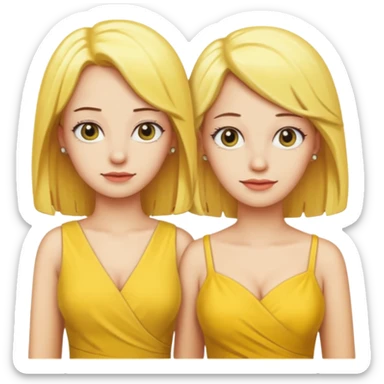 Simpson women with yellow hair and yellow dress sticker
