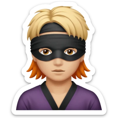 Blindfold person with different colors of hair. No trusting games with people blindfolded behind steering wheel sticker