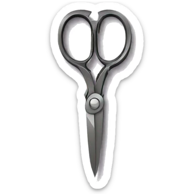 Uppercase I made out of scissors  sticker