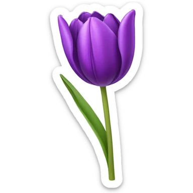 Create a emoji of a purple tulip flower  sticker