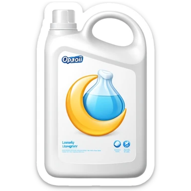 white packaging laundry detergent  sticker