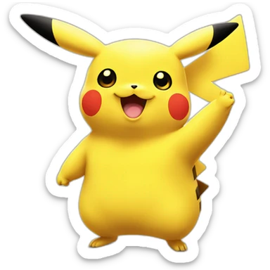obese pikachu thumbs up sticker