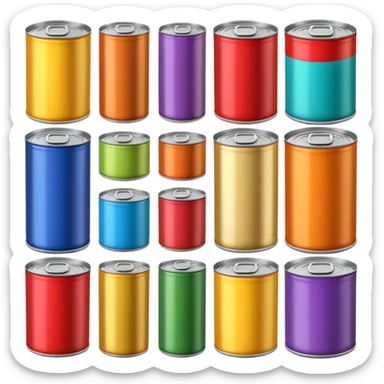 canned food boxes sticker