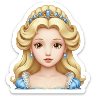 Rococo princess blonde Barbie  sticker