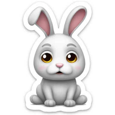sad bunny sticker