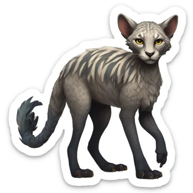 Modern Realistic Rare Fantasy Vernid-Trico-species by LiLaiRa full body sticker
