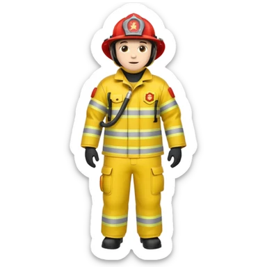 yellow Firefighter Suit sticker