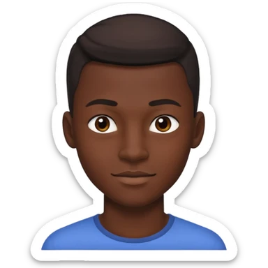 Black darkskin seventeen man   sticker