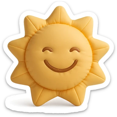 smiling sun sticker