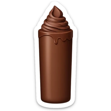 balsamo labial con el envase de la marca rhode color chocolate sticker