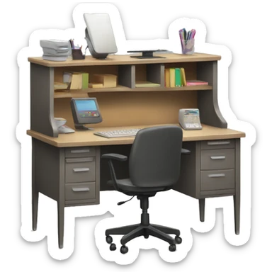desk office sticker