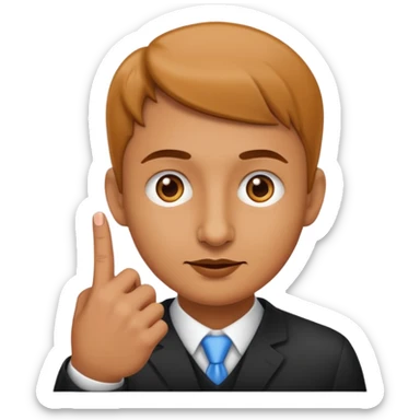 A classic emoji nose, no face, with a pointer finger touching the tip of it, combine these two 👆🏼👃🏼 sticker