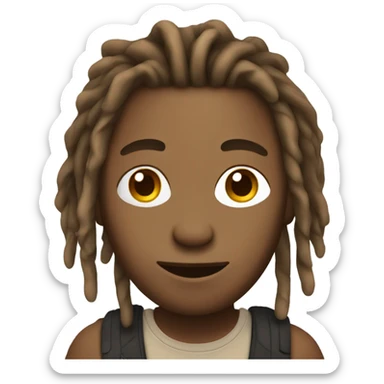 Light brown guy with dreads sticker
