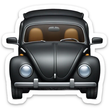 black beetle car with sunroof sticker