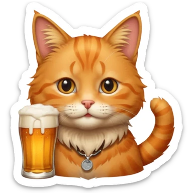 Gato tomando servesa sticker