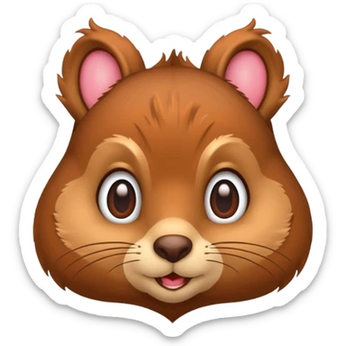squirrel face emoji with heart eyes sticker