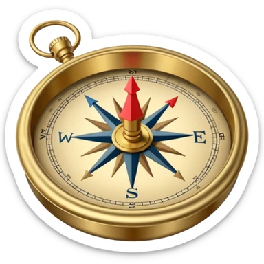 compass with mission sticker