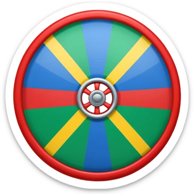 Drapeau bande bleu en haut bande verte en bas et roue rouge au milieu sticker