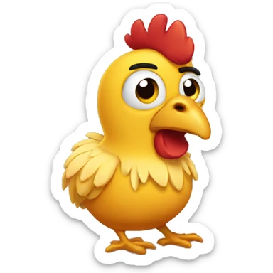 Pollo triste llorando  sticker