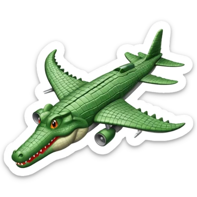 No pero un avions com cara de cocodrillo  i el cuerpo gris sticker