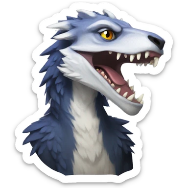 Sergal-raptor-vernid sticker