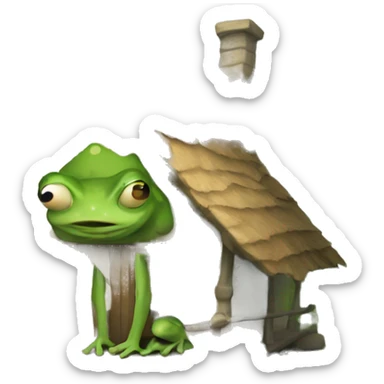 Cottage Core Frog sticker