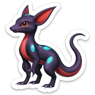 Shiny Salandit-Umbreon-Noivern-Noibat-Hybrid (Full body) sticker