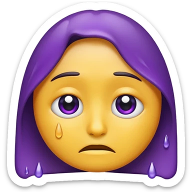 grief emoji thats dark purple
 sticker