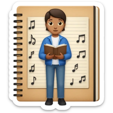 stand music notebook sticker