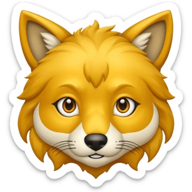 Filhote de lobo dourado  sticker