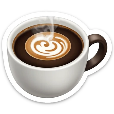 coffee cup seen from above sticker