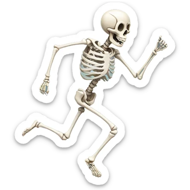 Running skeleton sticker