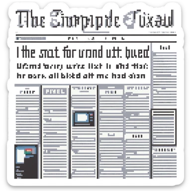 newspaper with bold headlines sticker