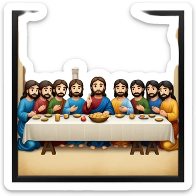 the last supper in painting frame
















 sticker