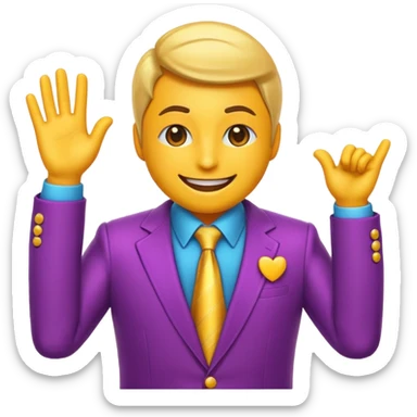 hazme un emoji que ayuda a una empresa a dejar de perder el tiempo y salga un grafica de que va bien el rendimiento sticker